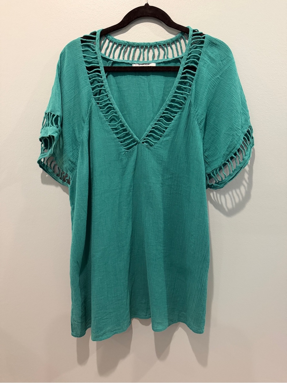 O'Neill Teal Openwork Neck Tunic